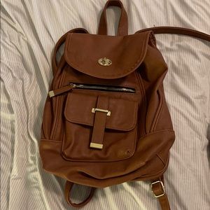 brown backpack
